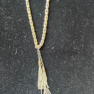 WHBM Gold Chain with Tassels Adjustable